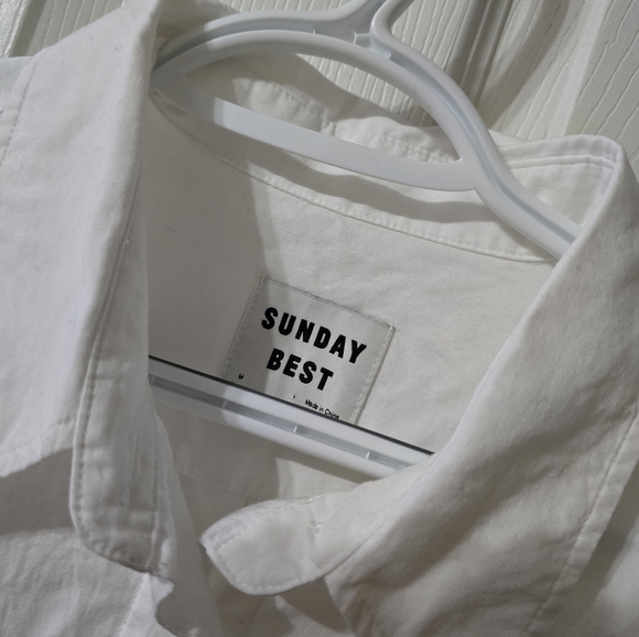 NWT Aritzia Sunday Best Future Shirt, Oversized White Cotton Poplin Button Up. - Picture 9 of 12